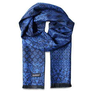 HAWSON Mens Colorful Scarf with Viscose and Polyester Material Neck Warmer Head Wraps for Men Winter Scarves